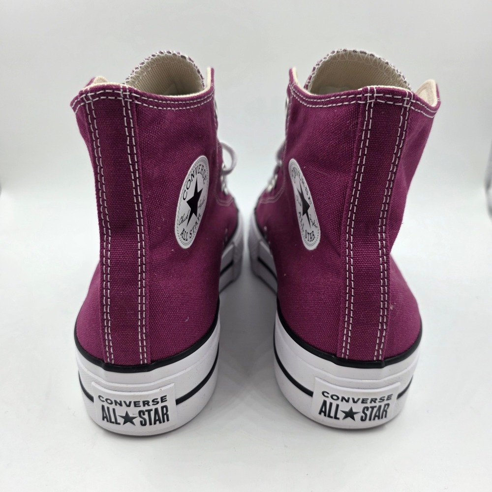 Converse Chuck Taylor All Star Lift Platform High Top Maroon Womens 9 A05471F - Picture 4 of 8